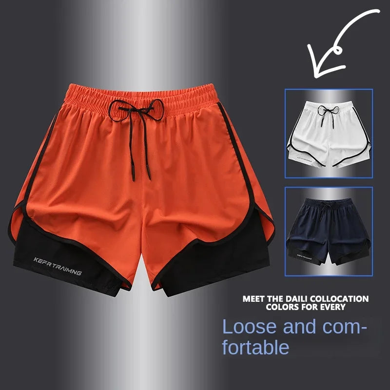 Unisex Sports Shorts Double Layer Anti Glare Summer 2025
