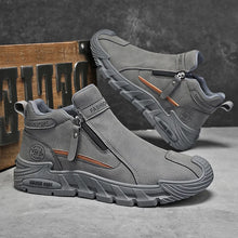 Baskets montantes à fermeture éclair pour hommes, chaussures décontractées antidérapantes