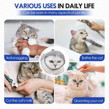 Pet Cat Anti Bite Muzzles Adjustable Breathable Safe Fit Head Cover Mask Cats' Nail Trimming Bath Beauty Grooming Supplies 1pc