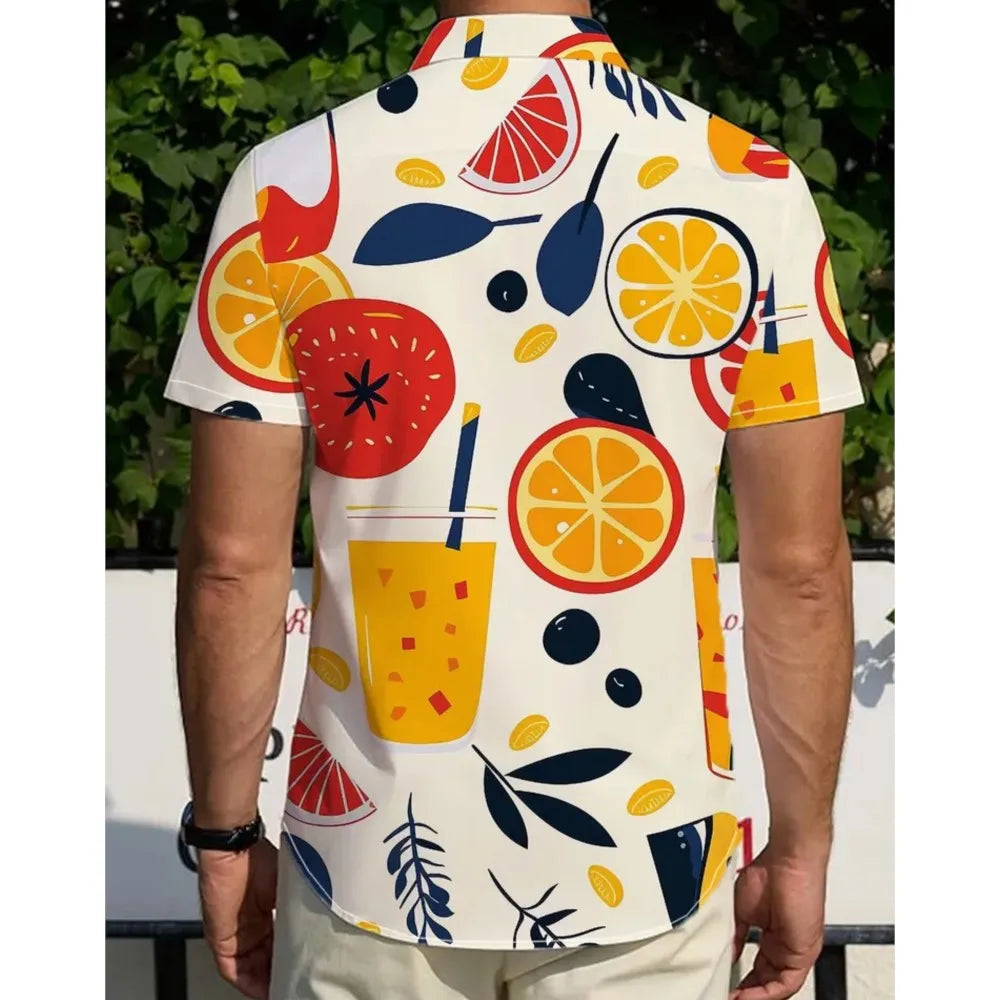 2026 Top Casual Men's T-shirts Shirts For Man Men's Shirts Menswear Clothing Personality Trendy Fashion Printed Vacation Buttons