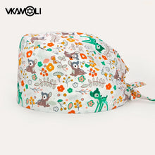 Cartoon Dinosaur series printed hospital surgical cap Reusable Hats  Protection Anti-dust Caps Breathable Caps Cover