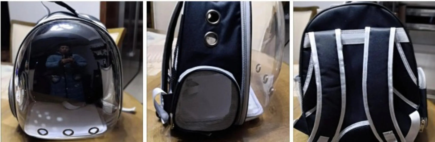 Pet carrying bag space  Space capsule dual-shoulder backpack  Breathable transparent backpack  Cat and dog transportation bag