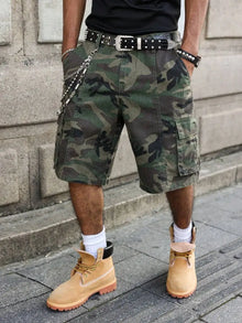 Men's Casual Camouflage Print Denim Cargo Shorts Jorts For Summer, Camo Shorts Jorts For Men Going Out Hang Out Commute Street