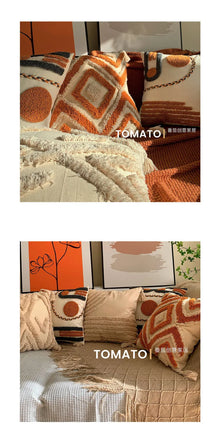 Bohemian Pillow Cushion Cover Geometry Embroidered Tassel EmbroideryLong Pillowcase Living Room Sofa Home Decor Customized