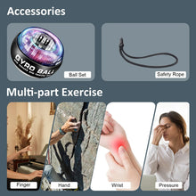 Wrist Power Hand Ball Auto-Start Grip Ball Strengthener Gyroscopic Arm Gyro Hand Ball Home Fitness Forearm Exerciser