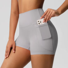 Women Sports Short With PocketedYoga Legging Shorts Squat Proof High Waist Fitness Tight Shorts Quick Drying Cycling Workout Gym