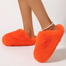Winter Warm Fluffy Clogs Slippers Women Eva Fashion Fur Slippers For Woman Non Slip Home Slides Soft Faux Fur Fuzzy Slippers