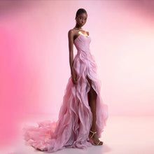 RFYR Prom Gown Pleated A Line Evening Gowns High Slit Party Gowns فساتين مناسبة رسمية  Elegant Evening Dresses Customized