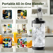 Portable Ice-Crushing Blender,  600ml High-Speed Blending for Smoothies, , Shakes, Food Prep, and Frozen Blending