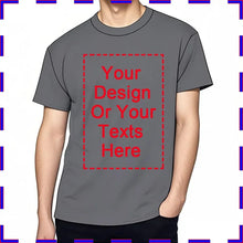Design Your Own Oversized T-shirt for Men Custom Graphic Blank Cotton Personalized Message Tshirt Loose Fit Tops Gift Your Logo