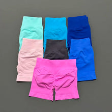 HISTELLO Sports Shorts 4.5" Women Yoga Shorts Seamless Low Waist Scrunch Bum Gym Leggings Workout Stretch Fitness Sports Shorts