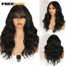 Freedom 6x4 Lace Front Wigs Ombre Brown Blonde Wavy Bangs
