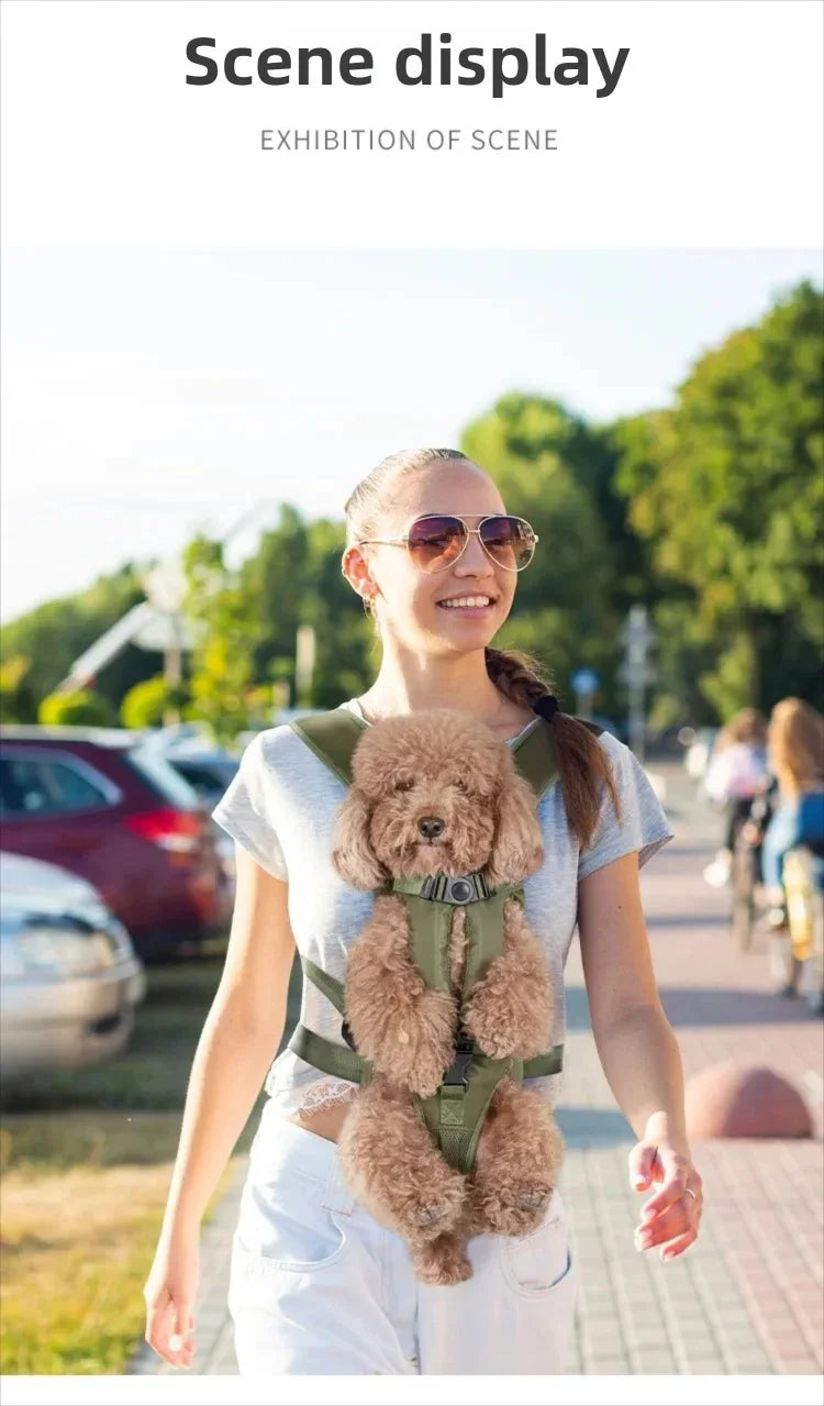 Pet Front Carrier Backpacks Ajustable Hands Free Dog Backpack For Small Mediun Dogs Breathable Cats Outdoor Travel Carrier Bags
