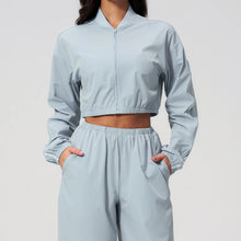 Yoga Long Sleeve Fitness Coat Sunscreen Top Stand Collar