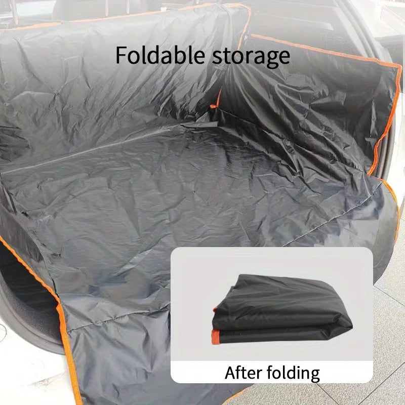 Durable Polyester Auto Trunk Mat for Pets - Non-Slip, Scratch-Resistant, Easy-Clean Mat for SUVs and Cars, Pet Safety Mat