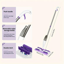 Portable Home Use Spray Mop 360 Degree Rotation Wet And Dry  Towel Clip Design Removable Water Tank  Large Panel Lazy Mop