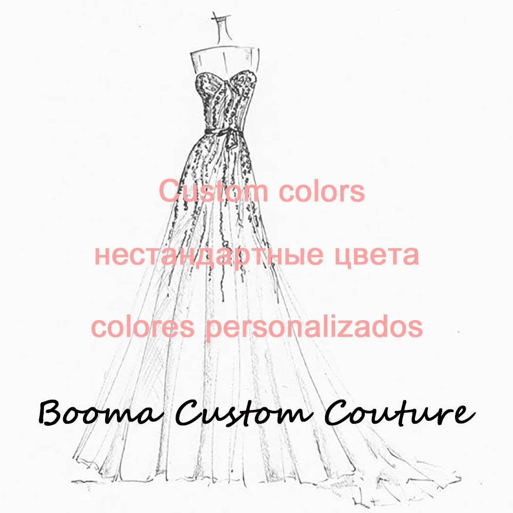 Booma Elegant Wedding Dresses Floor-Lenght Long A-Line Strapless Sleeveless Brides Gown Custom Made 2025