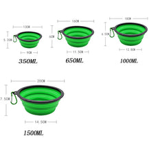 Folding Portable Silicone Dog Feeder Bowl 2 In 1 Pet Dispenser Outdoor Travel Dog Cat with Carabiner Bottle Food Water Container