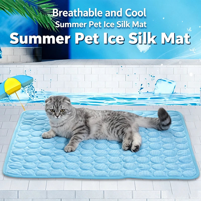 Cooling Pad Summer Cat Dog Sofa Nest Bed Cooling Sleeping Pad for Small Dogs Pets Durable Sofa Cooling Pad Blanket Pet Ice