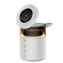 5 in 1 Magnetic Multi-function Wireless Charger with Bluetooth Speakers Soft Light Atmosphere Lamp for iPhone17~12/Watch/AirPods