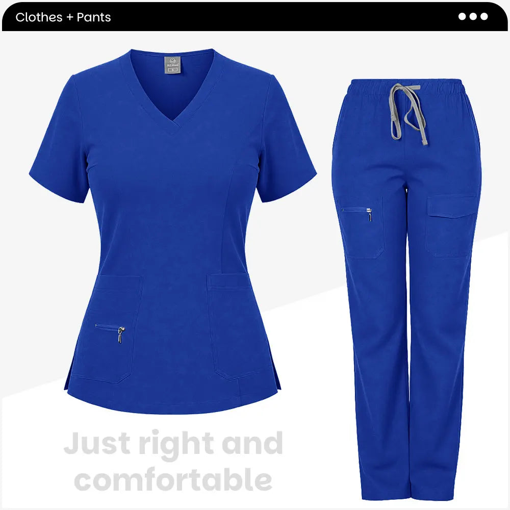 High Quality Beautician Work Suits Health Check Nursing Clothes Hospital Scrubs Women Uniform Set Spa Uniforms Nurse Accessories