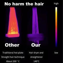 2 IN 1 Professional Hair Straightener & Hair Dryer Heat-Up Hair Flat Iron Negative Ion Iron Long-Lasting Styling Tool