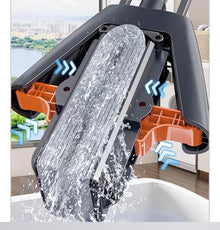Collodion Mop Foldable Water Free Hand Washing Squeeze Cotton Head Replace Home Tiles Wood Household Cleaning Wringer Mopping
