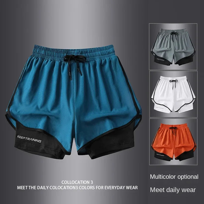 Unisex Sports Shorts Double Layer Anti Glare Summer 2025