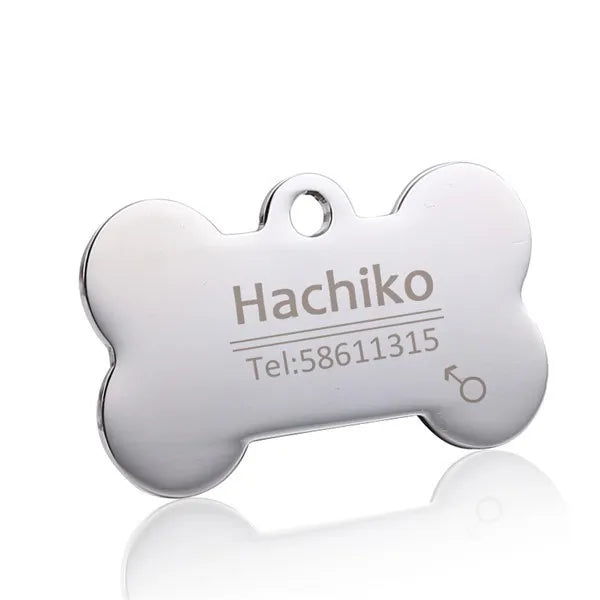 Personalized Engraved Pet ID Name Cat Dog Pet ID Anti-lost Tag Pendant for Cat Puppy Dog Collar Tag Keyring Bone Pet Accessories