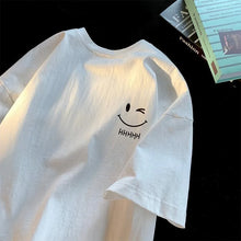 T-shirt à manches courtes imprimé, tendance et décontracté, style unisexe, coupe ample, grande taille, pour femmes et hommes
