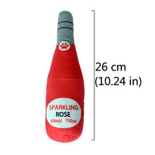 Jouets interactifs pour chien, jouet en peluche pour animal de compagnie en forme de bouteille de champagne, de vodka ou de whisky, jouet couineur résistant aux morsures, fournitures pour animaux