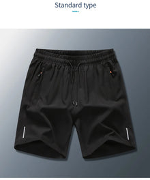 Summer Men Beach Homme Ice Cool Comfortable Breathable Stretch Slim Fit Sports Running Bodybuilding Shorts  Plus Size M-8XL