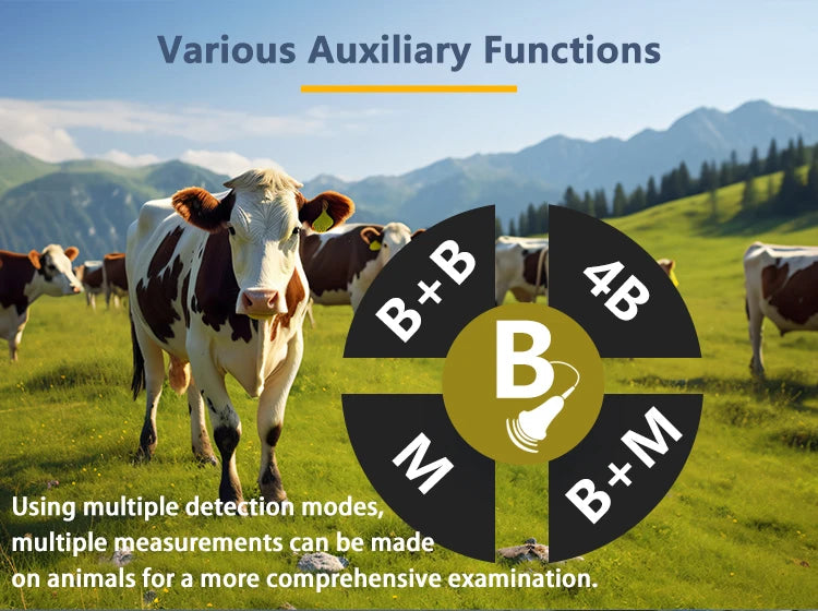 Portable Veterinary Ultrasound Scanner, Vet Pregnancy Check Handheld Ultra Machine, for Pig Sheep Cow Horse Dog Cat Use