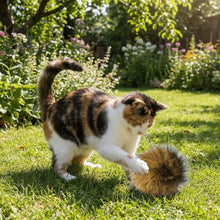 Washable Soft Fluffy Rabbit Fur Cat Rabbit Fur Scratch Resistant Cat Teaser Ball Bite Resistant Fluffy Pet Indoor