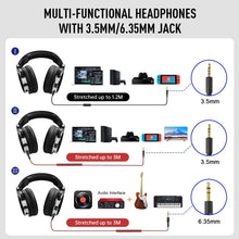 Oneodio EKSA P100 3.5/6.35mm Wired Studio HiFi Headphones Over Ear Professional Hi-Res DJ Monitor Headset With Mic For Guitar