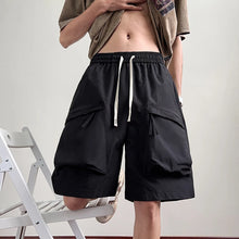 Summer High Street Bermuda Purple Cargo Shorts for Men Multi-pocket Sports Short Pants Casual Breathable Y2K Streetwear Shorts