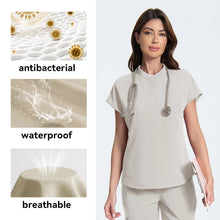 KUNG SCRUBS Beauty Salon Uniforms Women's Surgical Scrubs Set Slim Fit T-Shirt Pants Soft Breathable Nursing Workwear