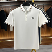 Designer Men's New Seamless Exquisite Print Polo Shirt Cool Short Sleeved Fashion Solid Color T-shirt Business Casual Men's Wear