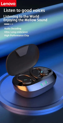 Lenovo Sports Wireless Headphones BT 5.3 over Ear Ture Buds with Earhooks Waterproof Sports Earphones Running in-Ear Headset