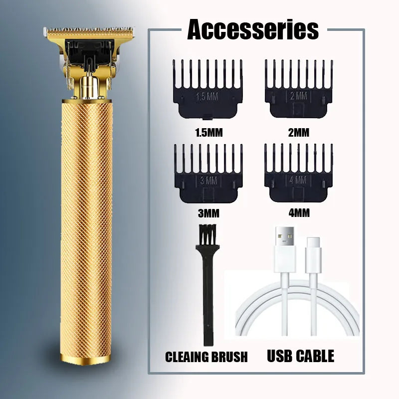 T9 Electric Hair Trimmer USB Shaver 0mm Bald Fade Portable