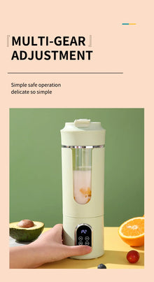 HOMEFISH Portable Rechargeable Compact Juice Cup Multi-functional Blender for Students - On-the-Go Fresh Juice Maker