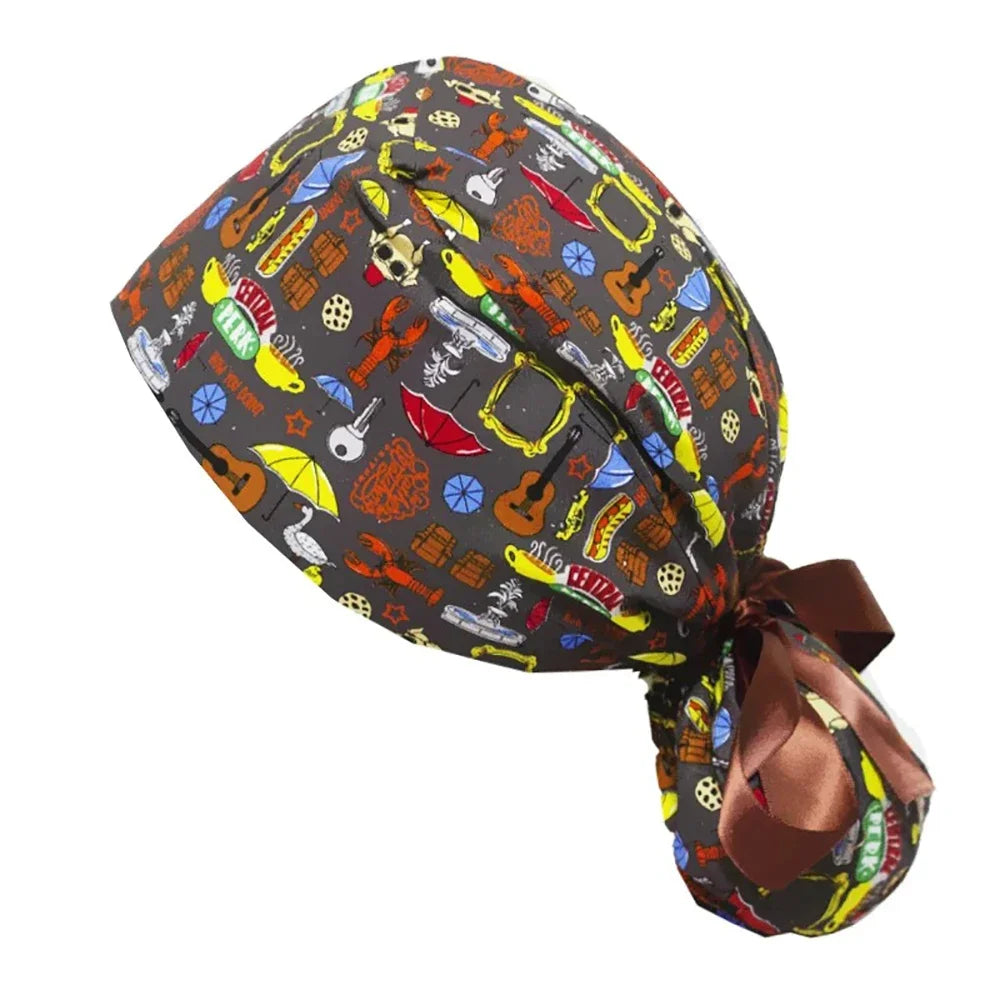 Unisex Dental Dentist Hat Vet Lab Pet Shop Scrubs Hat Nurse Medical Work Hat Surgical Cap Clinic Nursing Cap Nurse Scrub Cap
