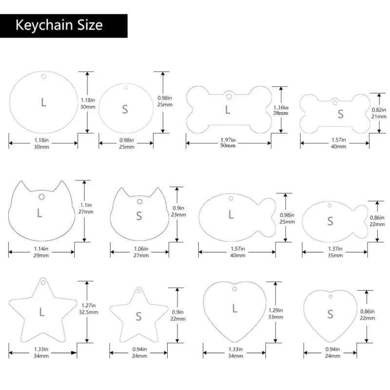 Personalized Engraved Pet ID Name Cat Dog Pet ID Anti-lost Tag Pendant for Cat Puppy Dog Collar Tag Keyring Bone Pet Accessories