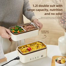1200ML Electric Lunch Box: Steam/Cook, Auto-Shutoff, Insulated Food Jar for Office Workers - Portable Mini Heated Meal Prep