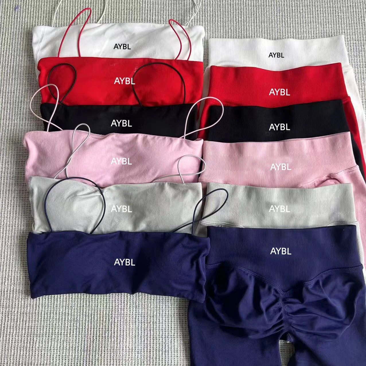 2 Pcs Strappy Bras Women Seamless Sports Yoga Short Set Gym Leggings Set Fitness Workout Adapt Seamless Strappy Sports Bras Set