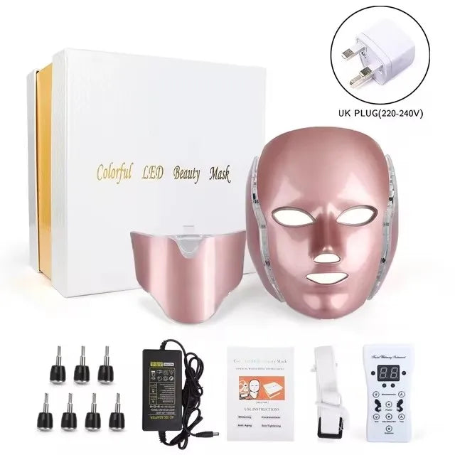 7 Color Light Led Facial Mask Red Light Therapy Photon Face Masks Wrinkle Anti-Acne Tighten Skin Care Beauty Device