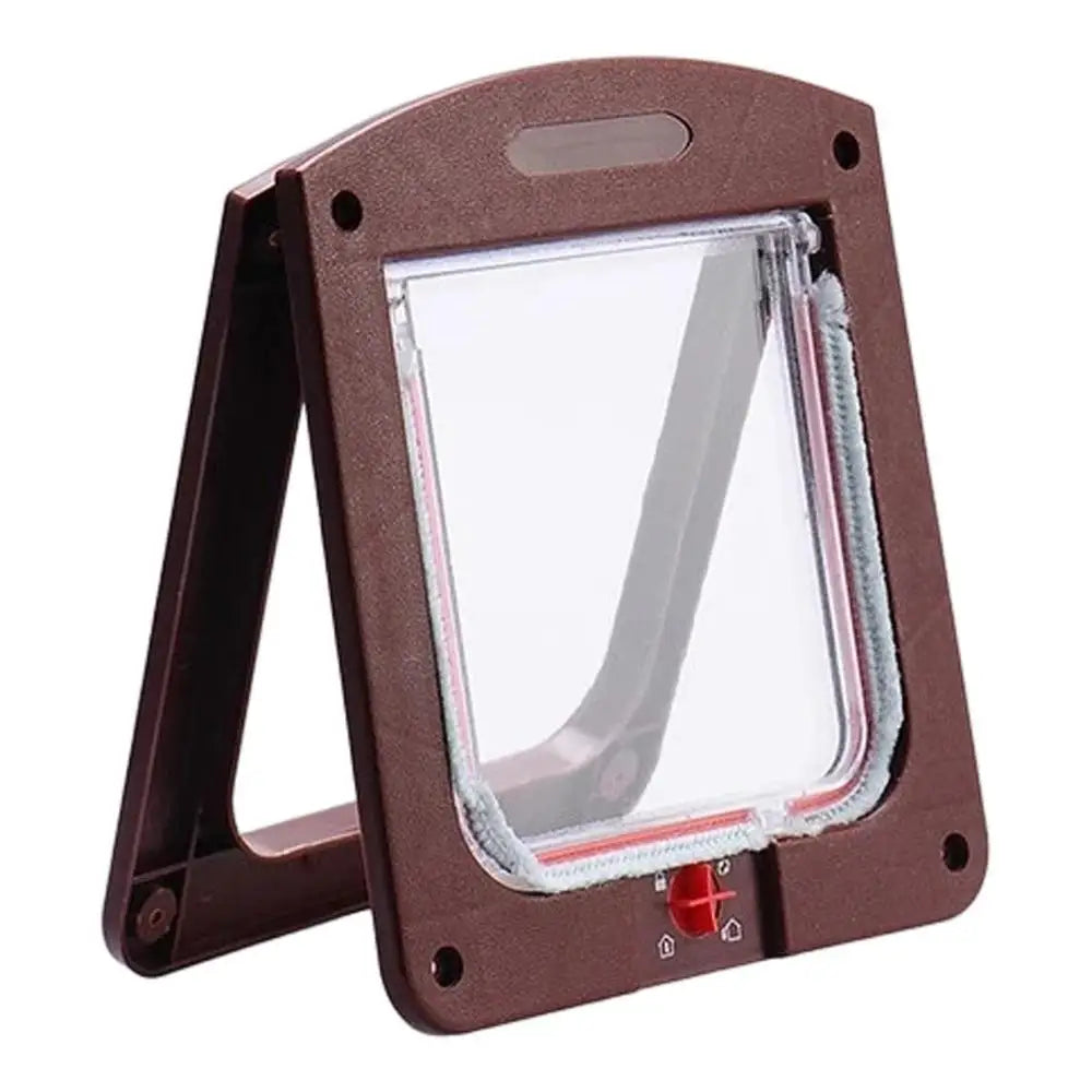 Pet Door 4 Way Locking Large Dog Cat Door Flap Install in Interior and Exterior Doors Weatherproof Pet Door for Wooden PVC Door