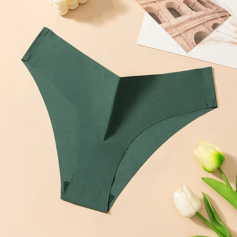 Sexy V-type Waist Women's Seamless Panties Low-Waist Tight-fitting Woman Panties Solid Simply Clothing Ladies Underpants M-XXL