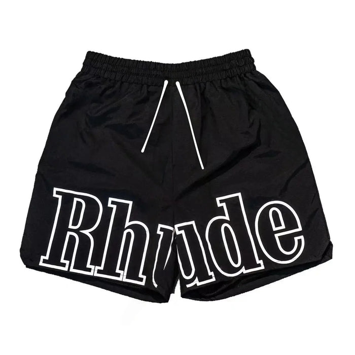 Shorts de sport décontractés style High Street Rhude, unisexe, coupe ample, respirants et à séchage rapide en mesh, style hip-hop