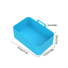 1/2PCS Reusable Air Fryer Silicone Tray Dish Dual 2 Basket Baking Pan Oven Pot Plate Liner Dual Air Fryer Accessories For Ninja